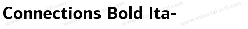 Connections Bold Ita字体转换